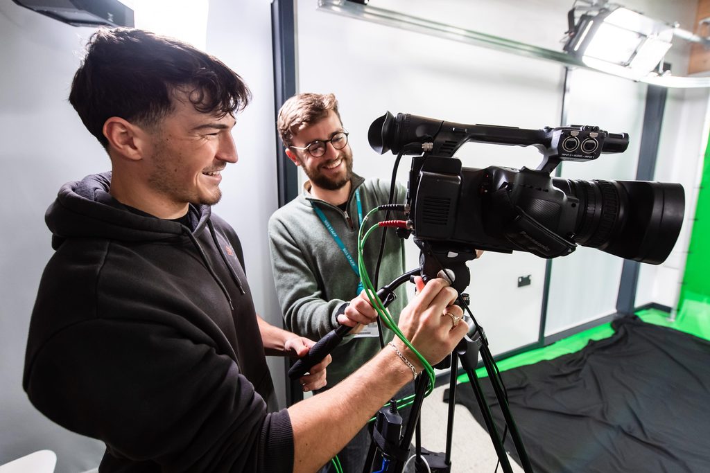 Creative media apprentices gaining hands-on production experience